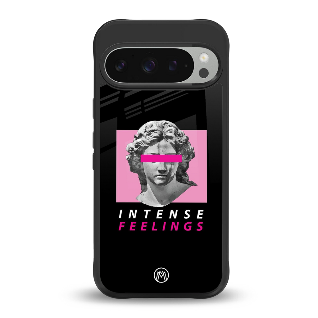 intense feelings back phone cover | glass case for google pixel 9 pro