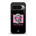 intense feelings back phone cover | glass case for google pixel 9 pro