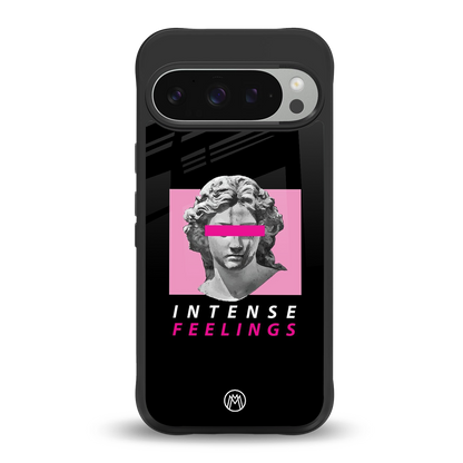intense feelings back phone cover | glass case for google pixel 9 pro xl