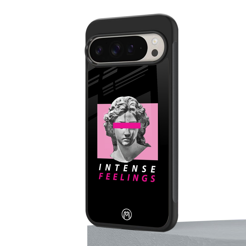 intense feelings back phone cover | glass case for google pixel 9 pro