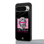 intense feelings back phone cover | glass case for google pixel 9 pro