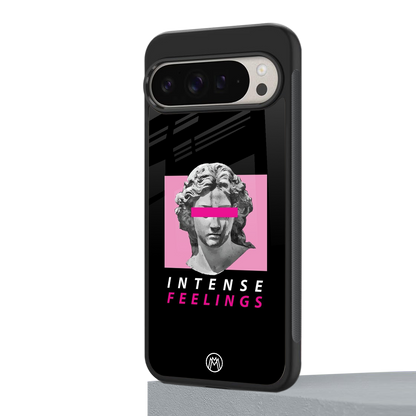 intense feelings back phone cover | glass case for google pixel 9 pro xl