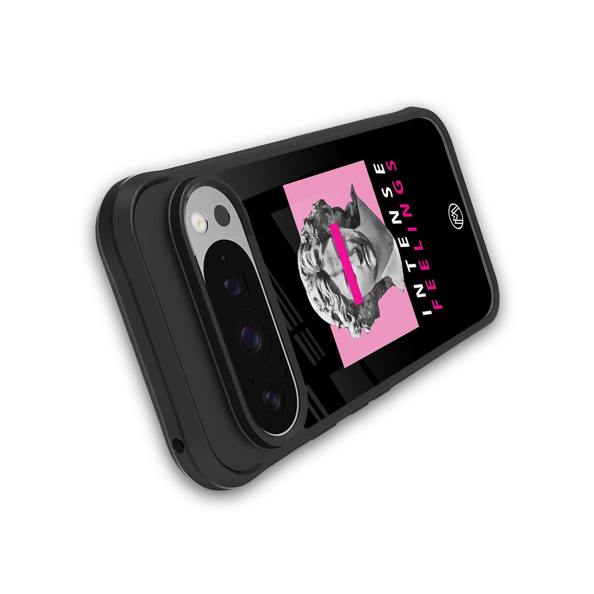 intense feelings back phone cover | glass case for google pixel 9 pro