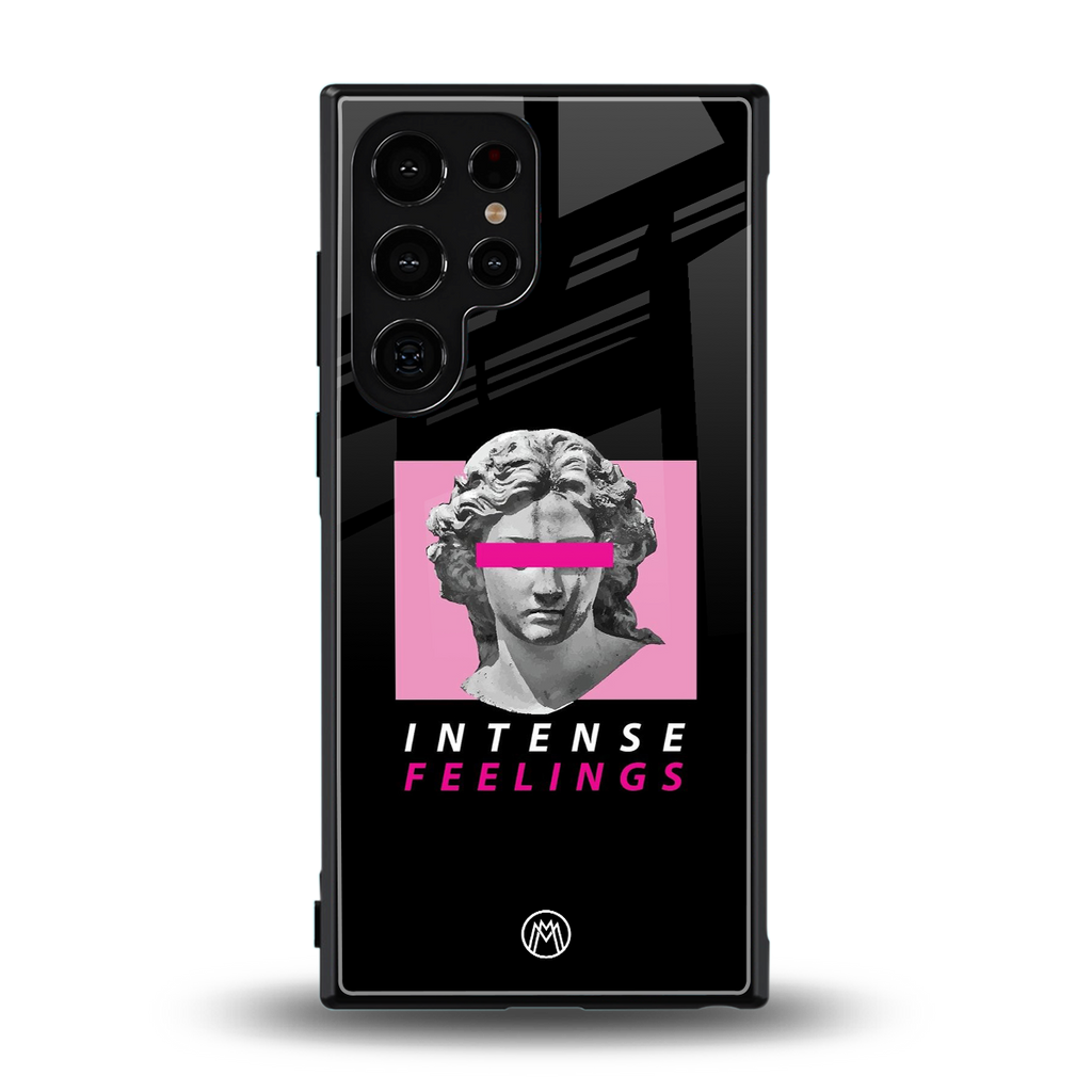 intense feelings back phone cover | glass case for samsung galaxy s23 ultra