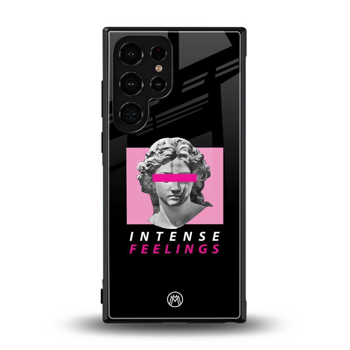 intense feelings back phone cover | glass case for samsung galaxy s23 ultra