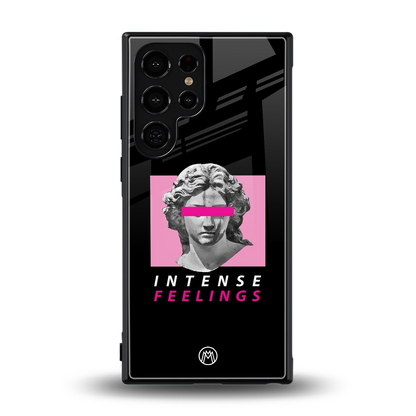 intense feelings back phone cover | glass case for samsung galaxy s23 ultra