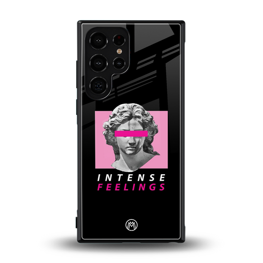 intense feelings back phone cover | glass case for samsung galaxy s23 ultra