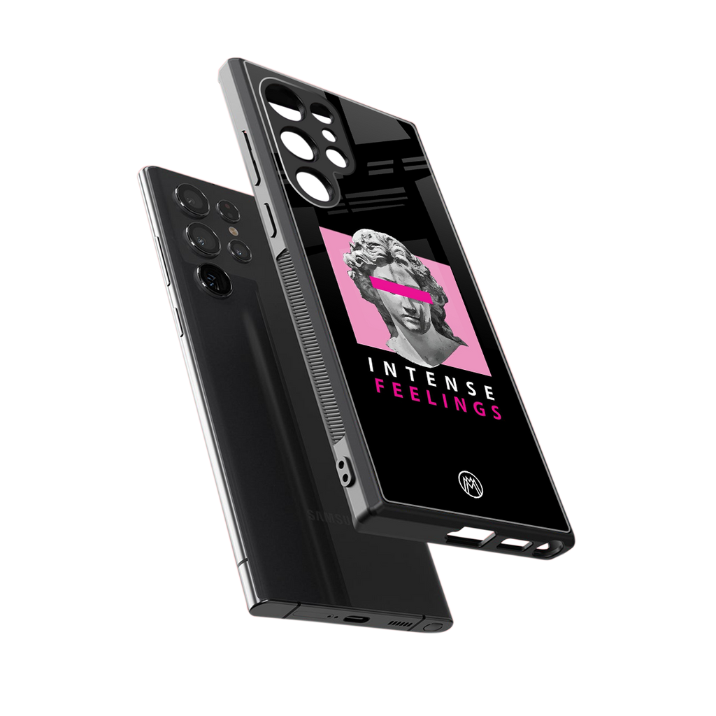 intense feelings back phone cover | glass case for samsung galaxy s23 ultra