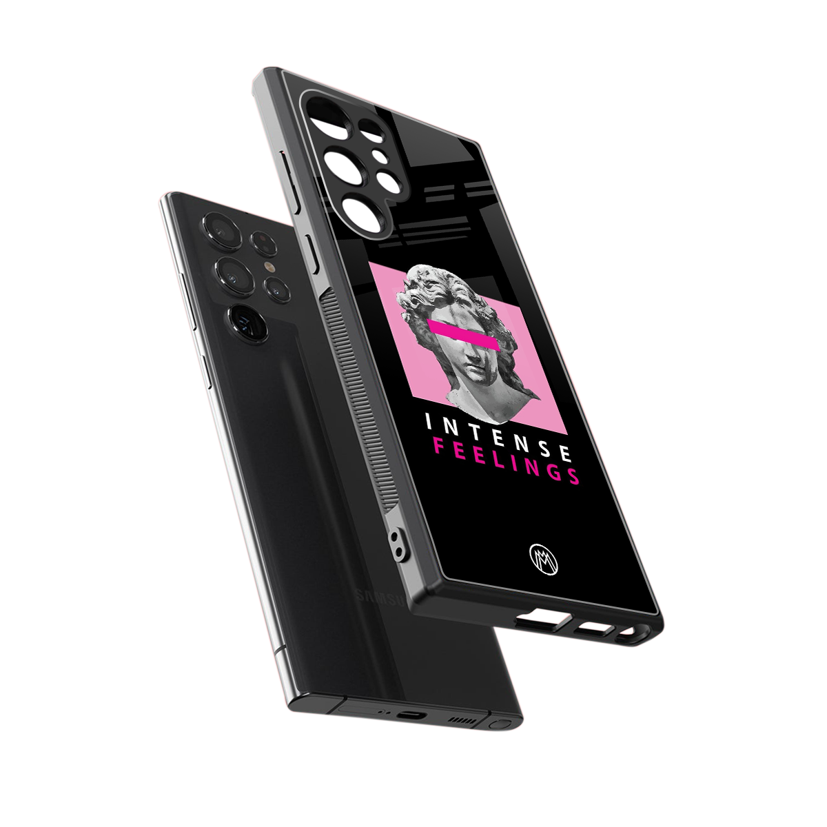 intense feelings back phone cover | glass case for samsung galaxy s23 ultra