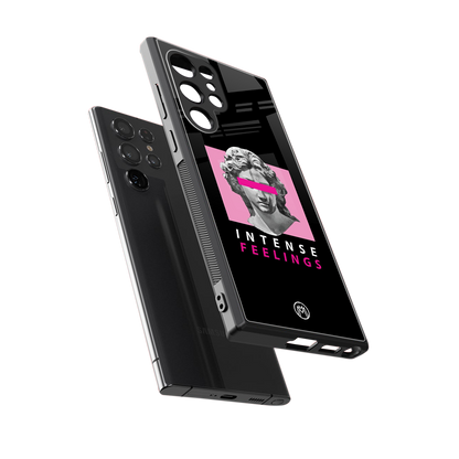 intense feelings back phone cover | glass case for samsung galaxy s23 ultra