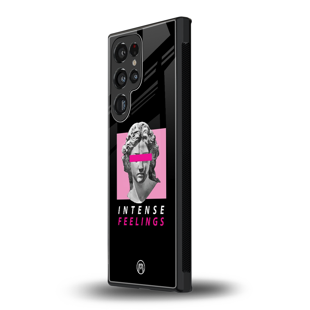 intense feelings back phone cover | glass case for samsung galaxy s23 ultra