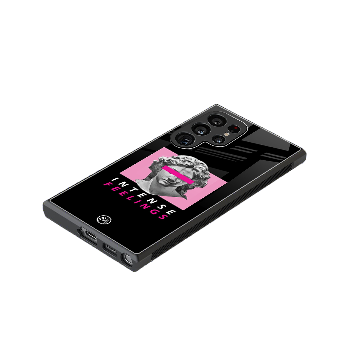 intense feelings back phone cover | glass case for samsung galaxy s23 ultra