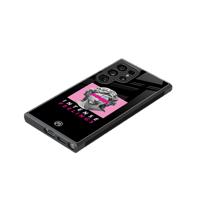 intense feelings back phone cover | glass case for samsung galaxy s23 ultra