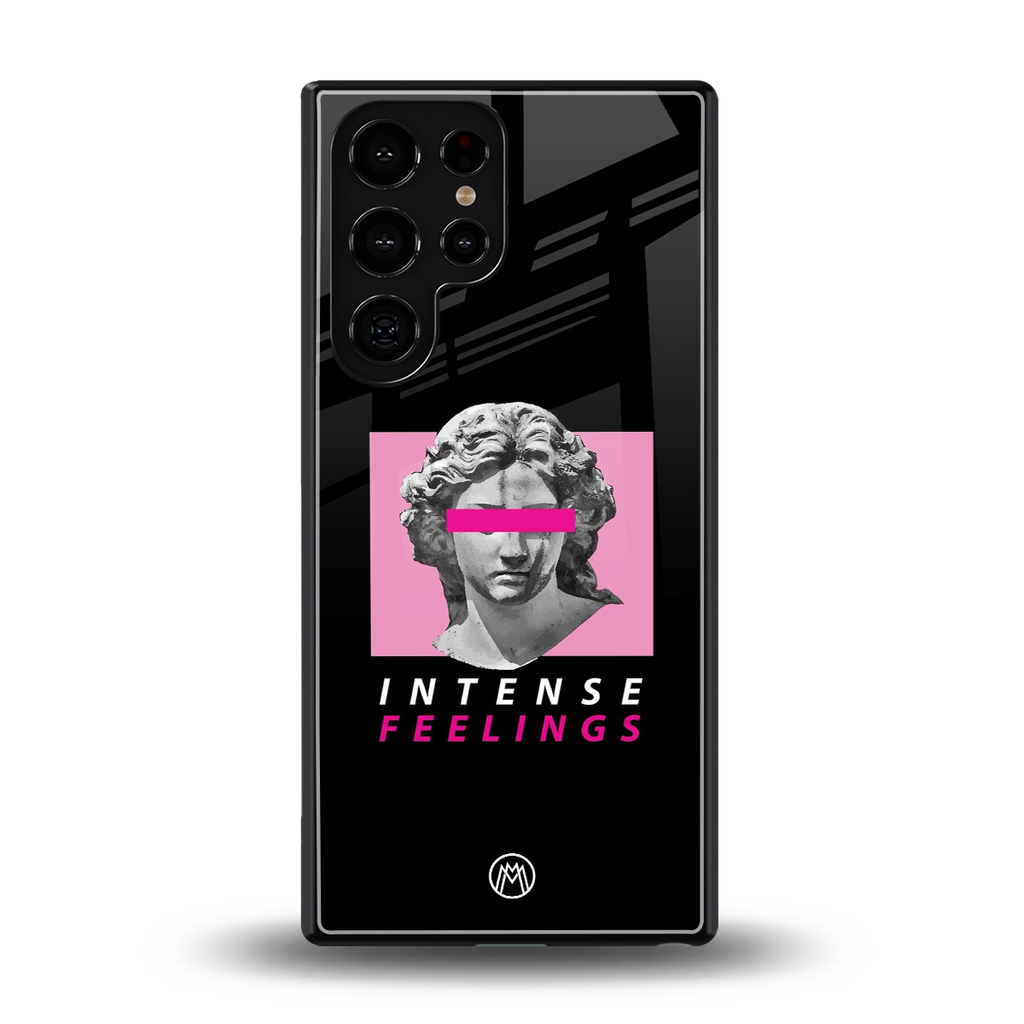 intense feelings back phone cover | glass case for samsung galaxy s25 ultra