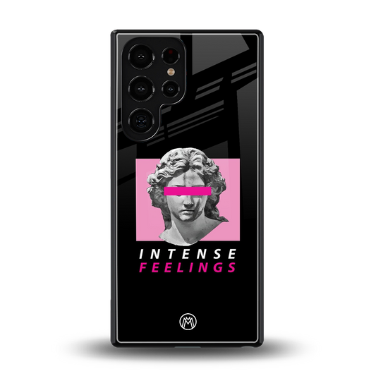 intense feelings back phone cover | glass case for samsung galaxy s25 ultra
