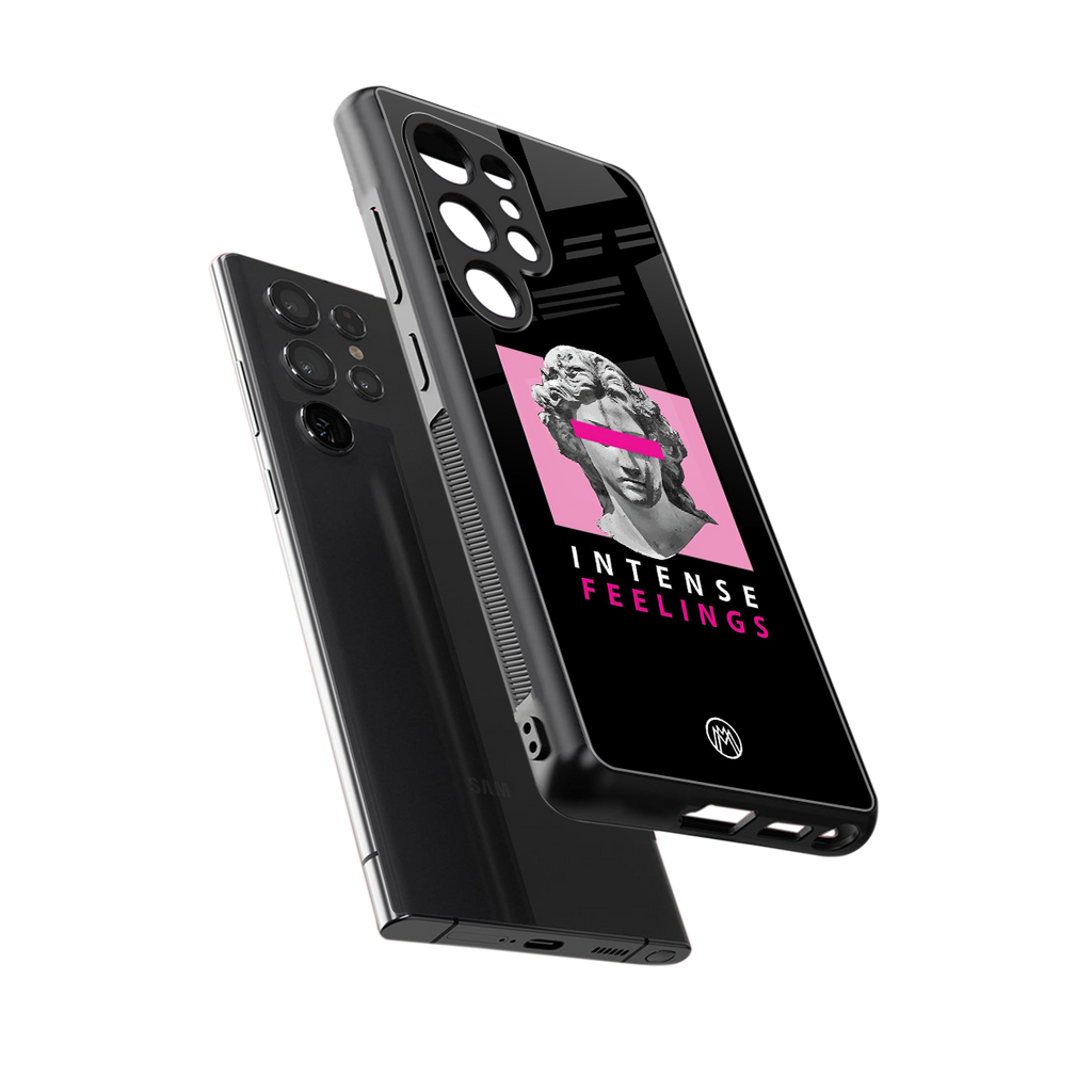 intense feelings back phone cover | glass case for samsung galaxy s25 ultra