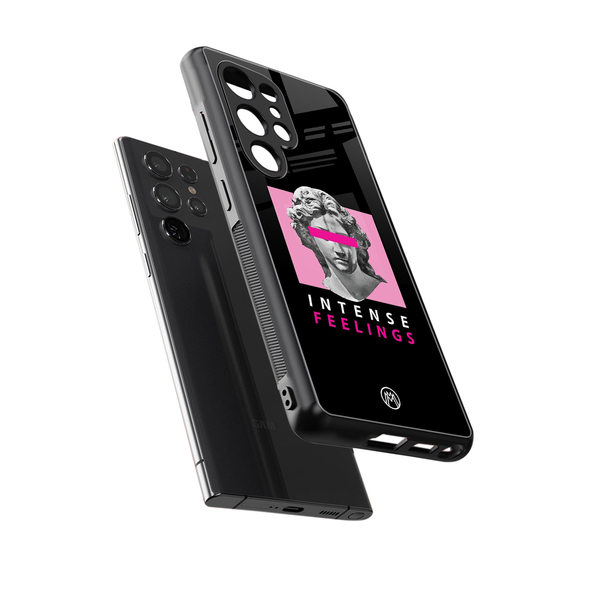 intense feelings back phone cover | glass case for samsung galaxy s25 ultra