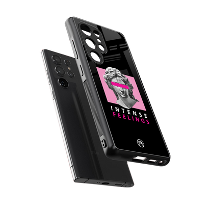 intense feelings back phone cover | glass case for samsung galaxy s25 ultra