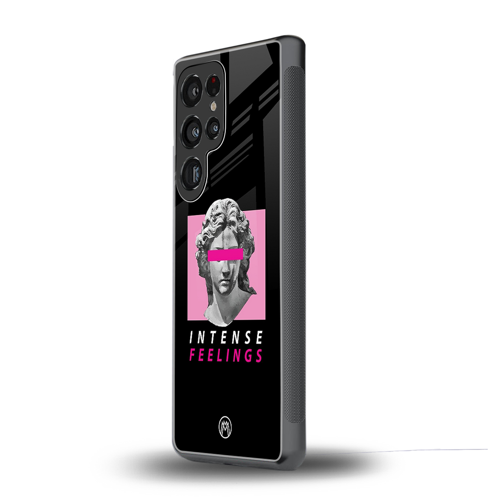 intense feelings back phone cover | glass case for samsung galaxy s25 ultra