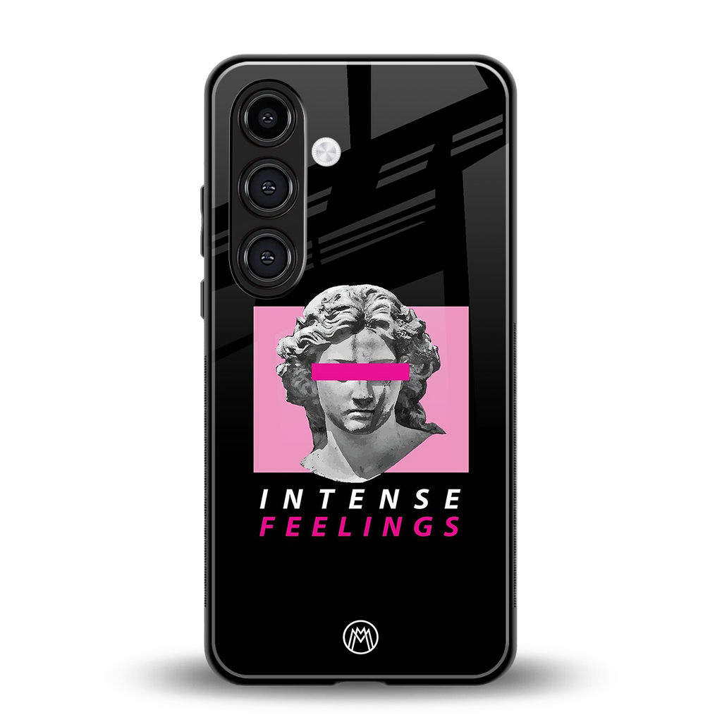 intense feelings back phone cover | glass case for samsung galaxy s25