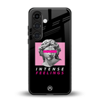 intense feelings back phone cover | glass case for samsung galaxy s25