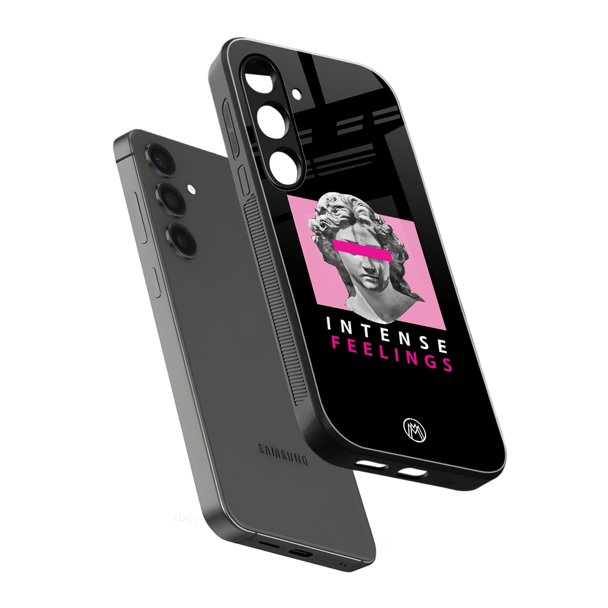 intense feelings back phone cover | glass case for samsung galaxy s24 plus