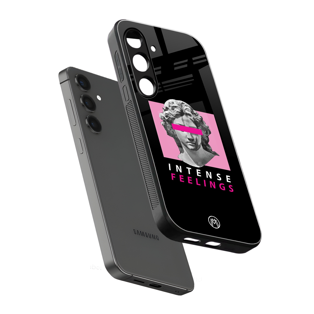 intense feelings back phone cover | glass case for samsung galaxy s25
