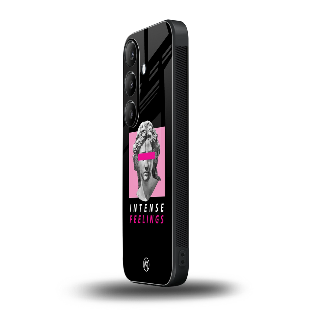 intense feelings back phone cover | glass case for samsung galaxy s25 plus
