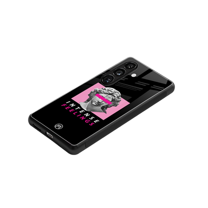 intense feelings back phone cover | glass case for samsung galaxy s24 fe