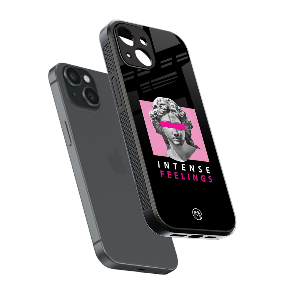 intense feelings back phone cover | glass case for iphone 15