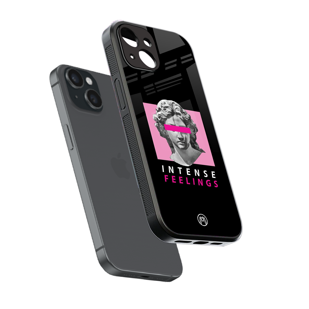 intense feelings back phone cover | glass case for iphone 15