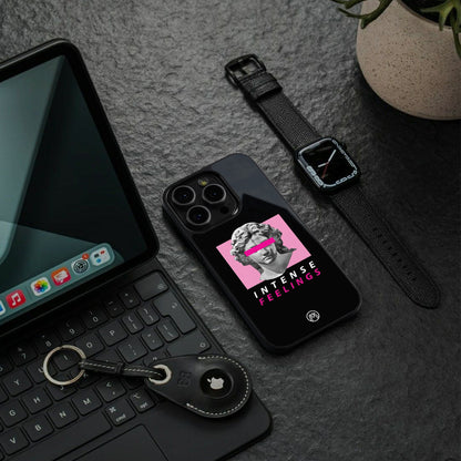 intense feelings back phone cover | glass case for iphone 15 pro