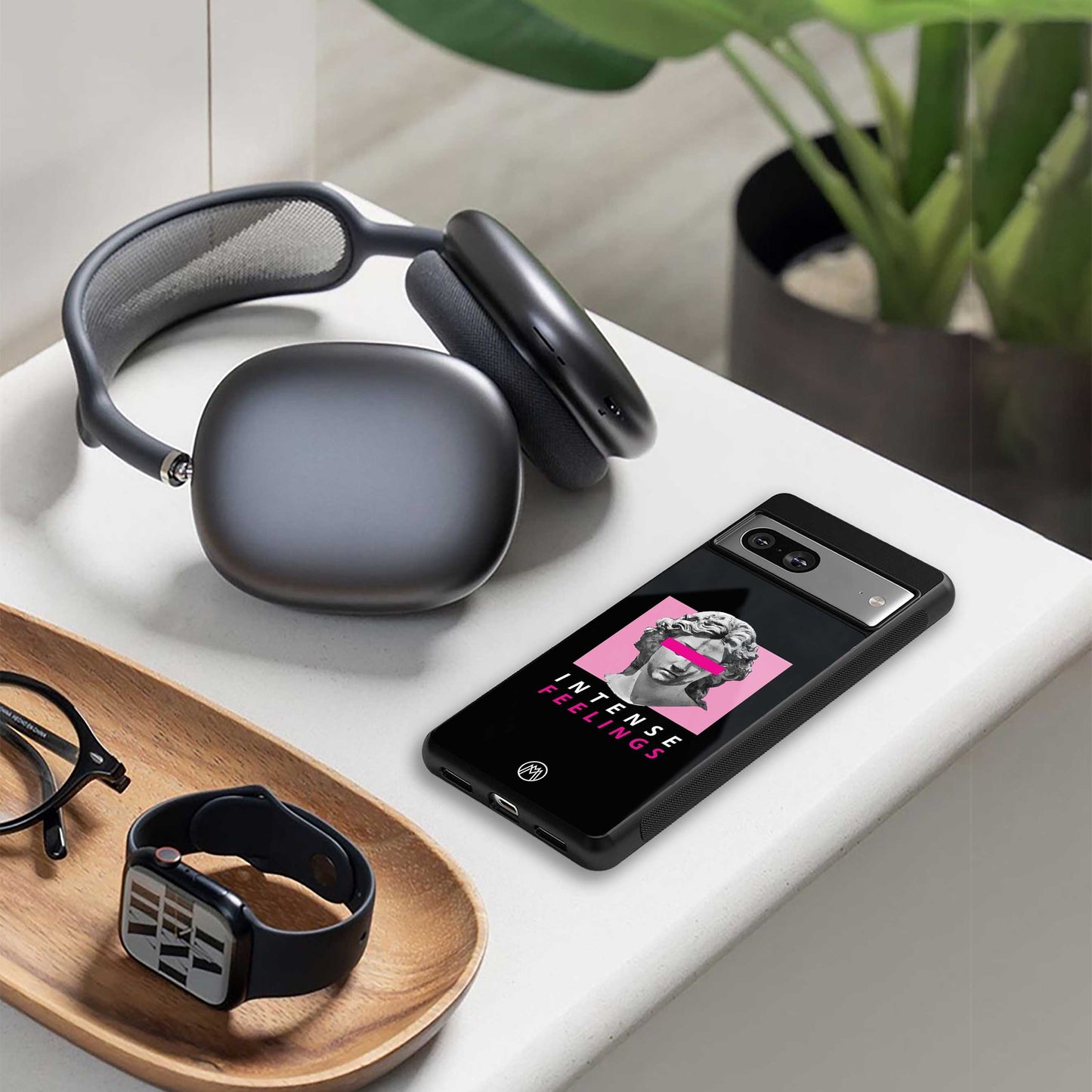 intense feelings back phone cover | glass case for samsung galaxy s23 plus