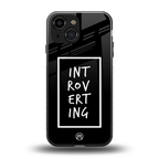 introverting back phone cover | glass case for iphone 13 mini