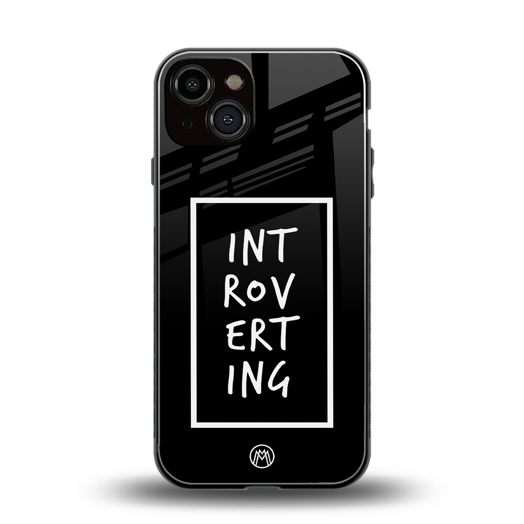 introverting back phone cover | glass case for iphone 13