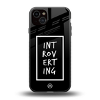 introverting back phone cover | glass case for iphone 15 plus
