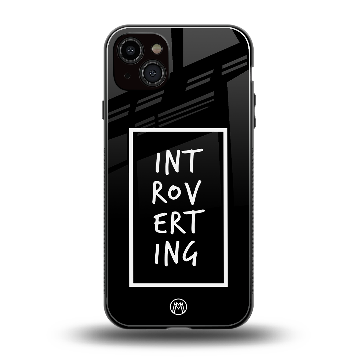 introverting back phone cover | glass case for iphone 15 plus