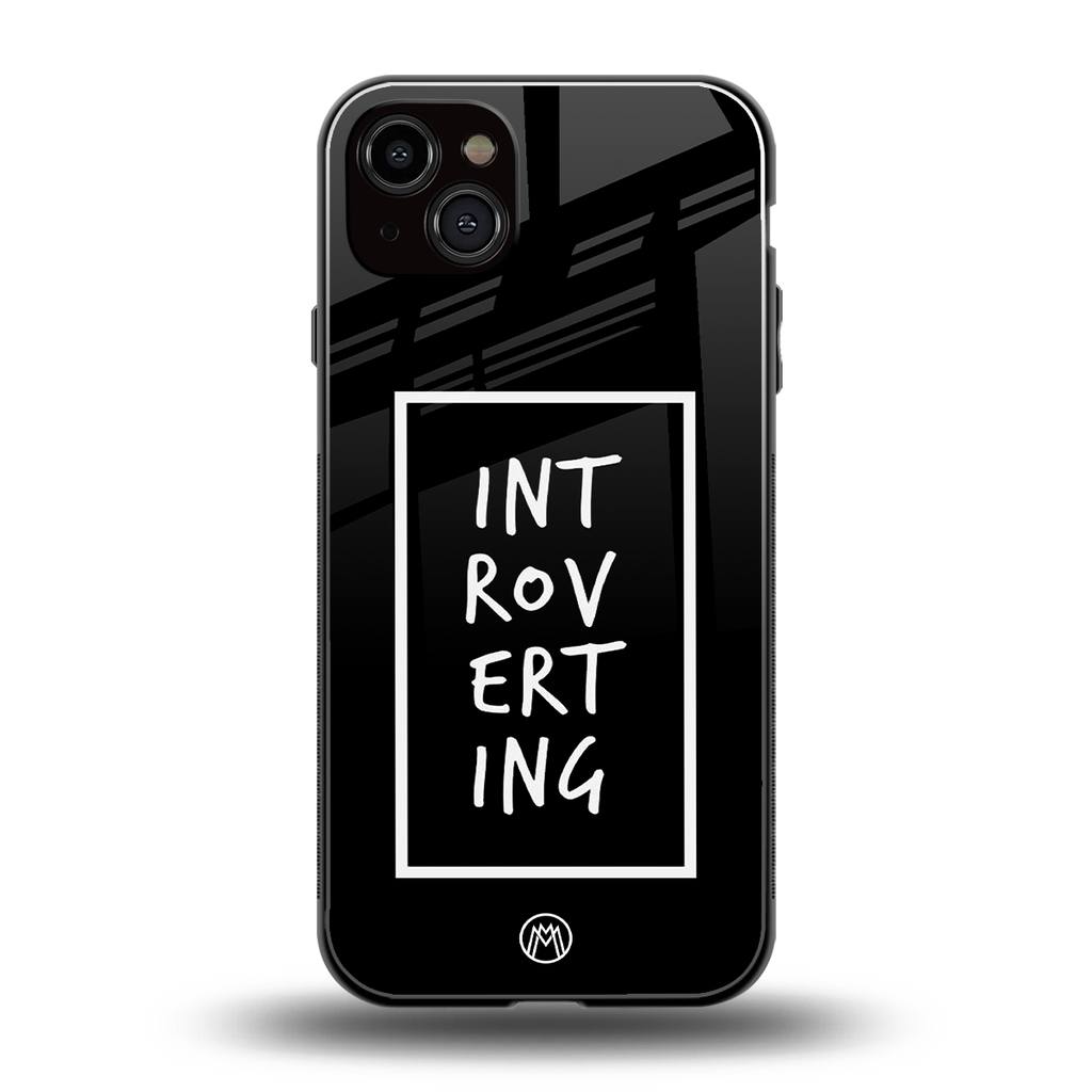introverting back phone cover | glass case for iphone 14 plus