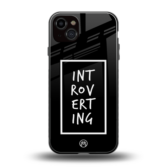 introverting back phone cover | glass case for iphone 14 plus