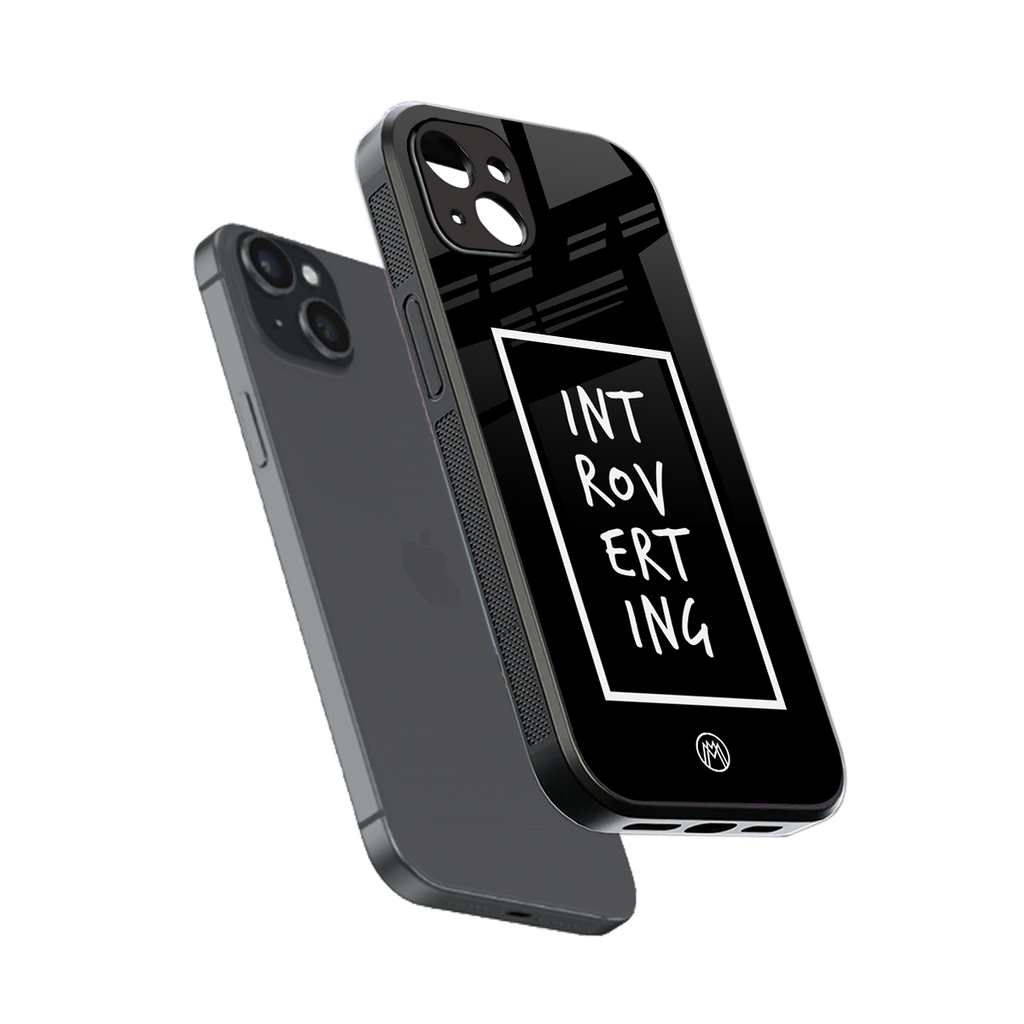 introverting back phone cover | glass case for iphone 14 plus