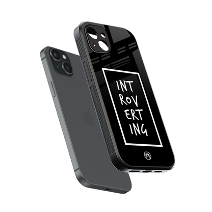 introverting back phone cover | glass case for iphone 14 plus