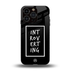 introverting back phone cover | glass case for iphone 15 pro