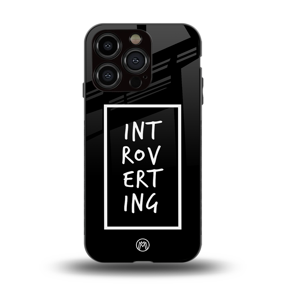 introverting back phone cover | glass case for iphone 15 pro