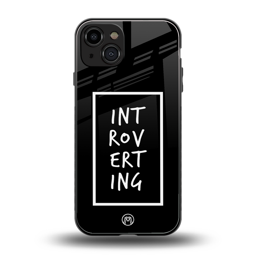 introverting back phone cover | glass case for iphone 15