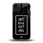 introverting back phone cover | glass case for iphone 15