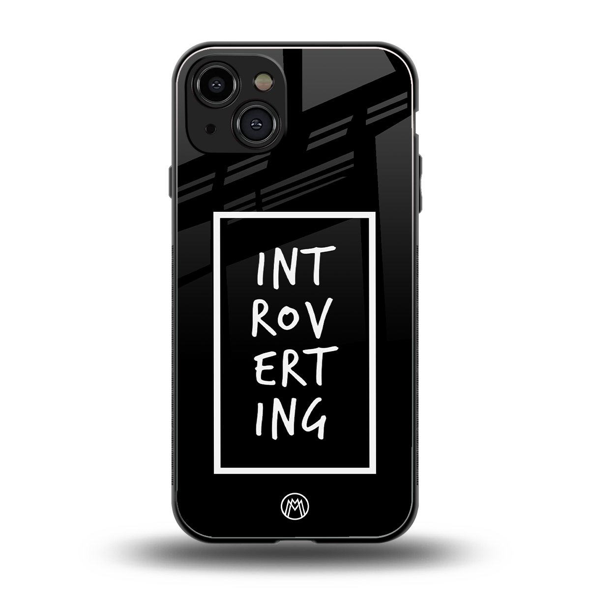 introverting back phone cover | glass case for iphone 15