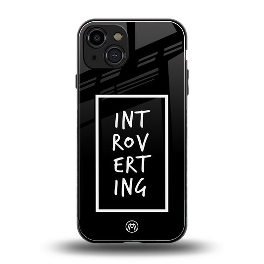 introverting back phone cover | glass case for iphone 15