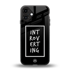 introverting back phone cover | glass case for iphone 16 plus