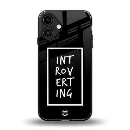 introverting back phone cover | glass case for iphone 16 plus