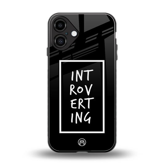 introverting back phone cover | glass case for iphone 16 plus